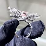 18k Radiant Shape Bowknot Design Ring Lab Grown Pink Diamond Ring Luxury Design
