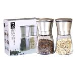 Refillable Mini Spice Salt Pepper Grinder Adjustable Coarseness Household