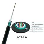 Aerial Fiber Optic Cable GYXTW 4-24 Core Single Mode G652D 8.0mm Cable OD For