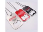 Stainless Steel Printed Blank Dog Tag Beer Bottle Opener,Promotion die punched