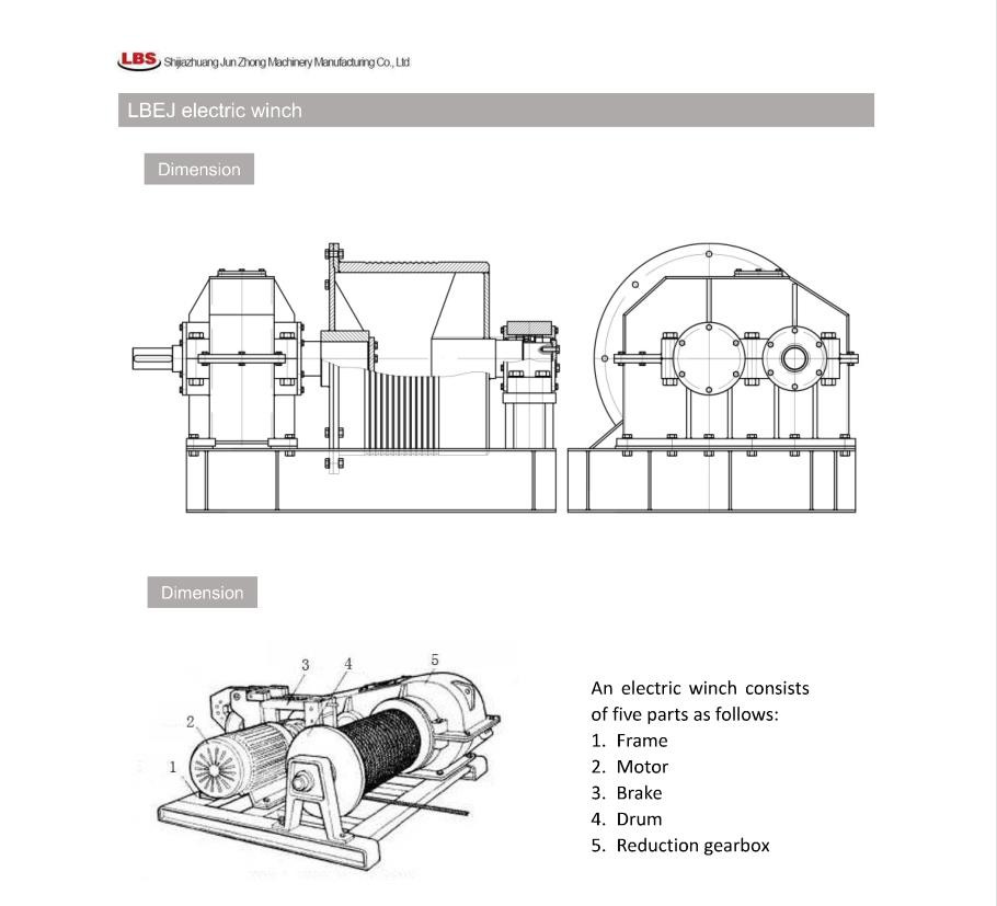 Low Speed Electric Rope Winch For Lifting / Dragging , Electric Marine Winch