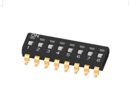 2.54mm Pitch Gull Wing Lead SMD DIP Switch 25mA 24VDC