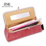 Fashion Design Waterproof PU Leather Lipstick Cosmetic Bag with Mirror