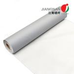 Grey Color 0.4mm Silicone Fiberglass Fireproofing Fabrics Used In Smoke