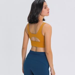Wholesale Lady Sexy Hollow Back High Quality Full Support Push Up Sports Bra High Sport Bra Yoga from china suppliers