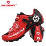 Red Mens SPD Mountain Bike Shoes Geometry Design Body High Pressure Resistance