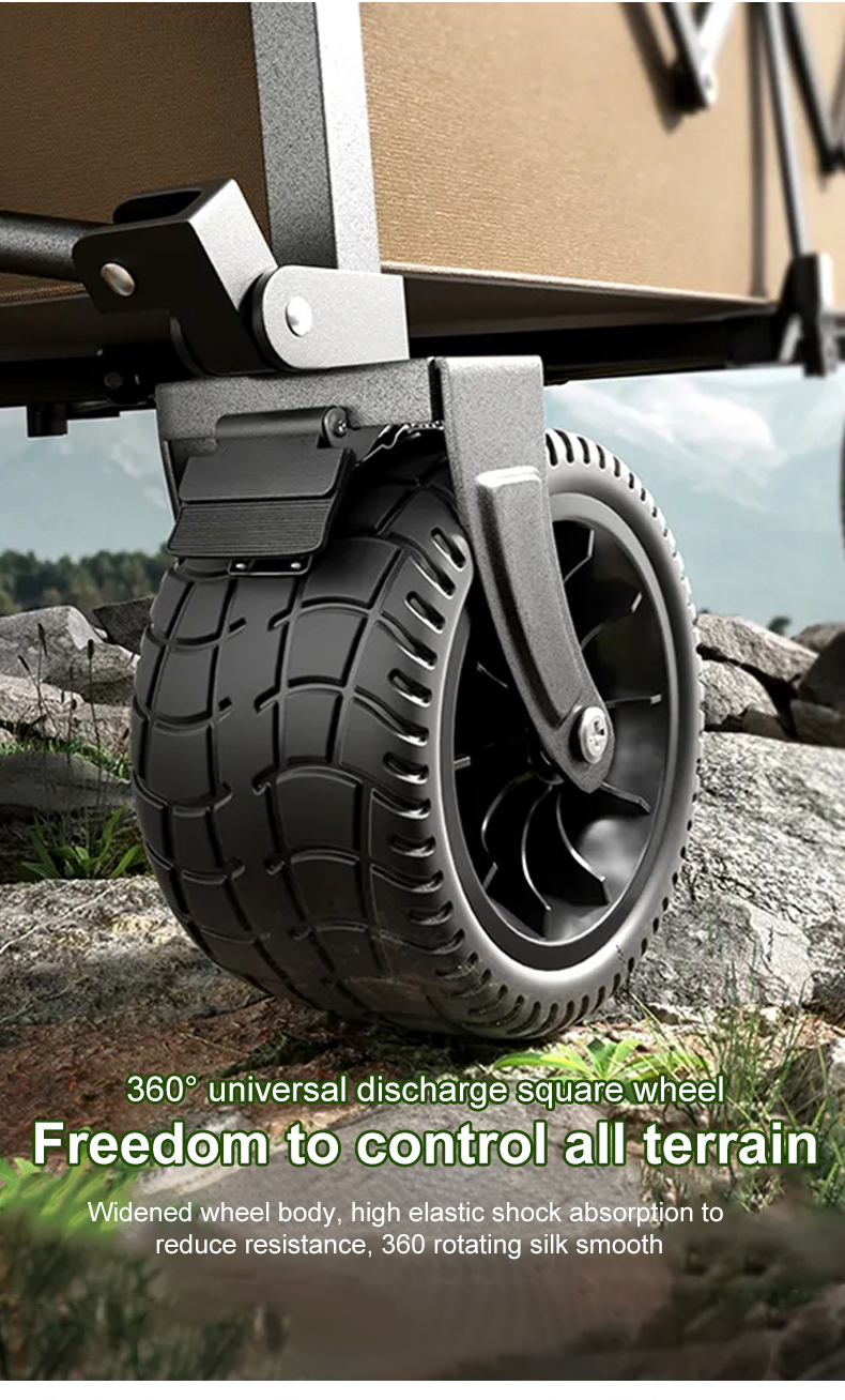 Collapsible Iron Wagon for Outdoor Activities Portable and Lightweight