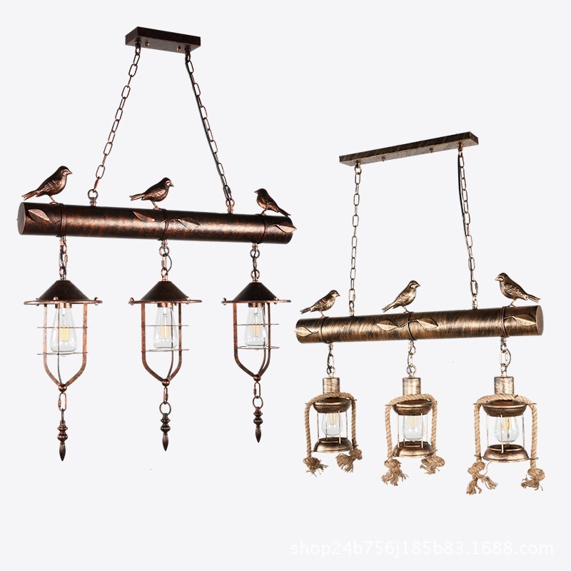 American Vintage Bird Chandelier Industrial Style Restaurant Kitchen Lamp(WH-VP-234)