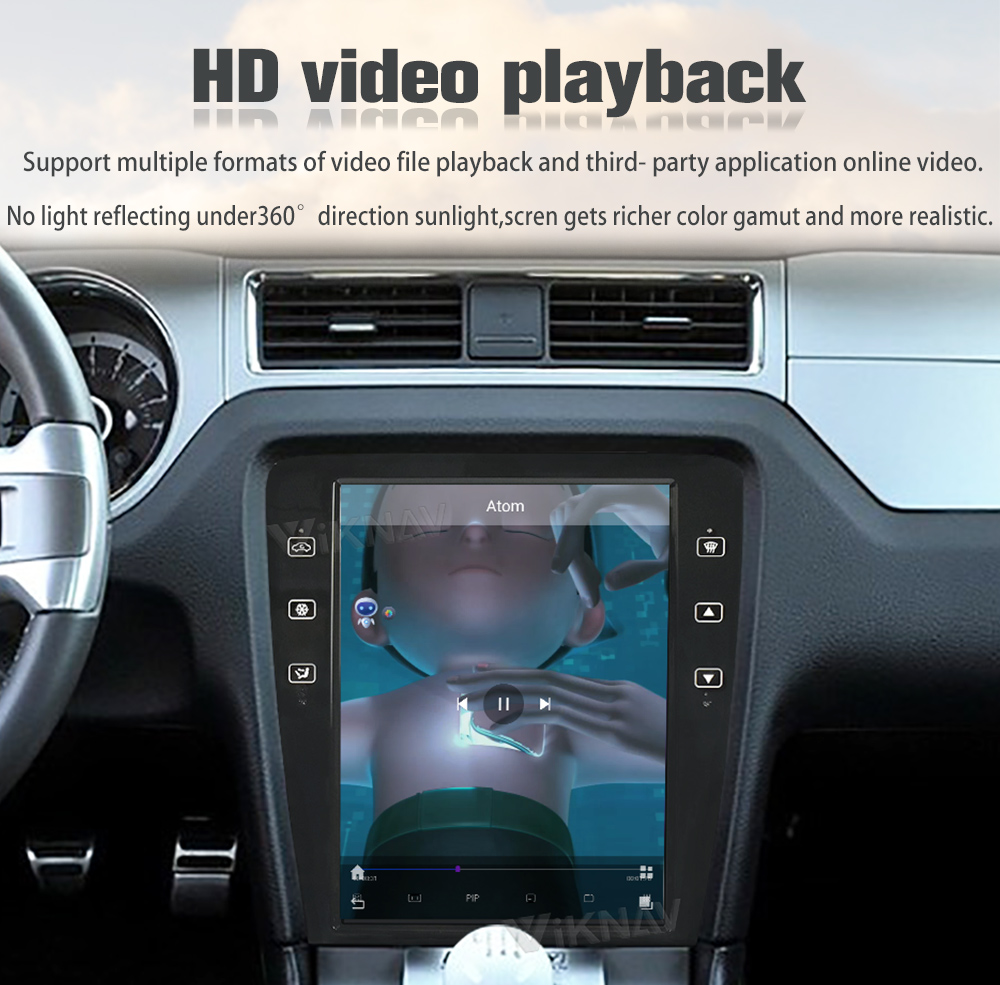 Viknav Car Radio For Ford Mustang (2009-2013) 12.1 inch Touch Screen Android Multimedia Player Head unit