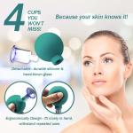 Lymphatic Drainage Glass Cupping Cups 15cm With 58mm Rubber Bulb