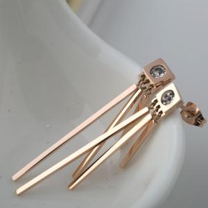 Wholesale Stainless Steel Tassel Earrings with gold color, women surgical stainless steel jewelry earings from china suppliers
