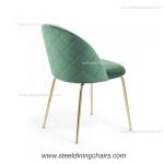 Leisure Furniture Golden 46CM 78CM Faux Leather Metal Dining Chairs