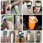 Sustainable Insulated Tumbler Coffee Cup Car Beer Travel Mug with Handle and Lid