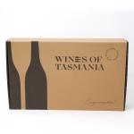Corrugated Paper Red Wine Bottle Gift Box Luxury Aesthetic 6 Bottle No Printing
