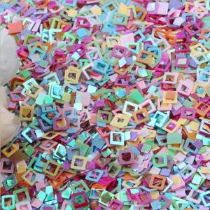 Wholesale Transform Your Nails with Colourful Nail Beauty Products Plastic Blank Square Pieces Sequined Fluorescent Pieces and More from china suppliers