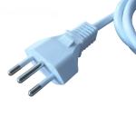 Brazil white Power cable with INMETRO plug, Brasil home appliance power supply