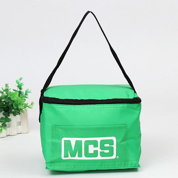 Non-Woven Polypropylene exterior and thermal food safe foil lining, logo cooler,