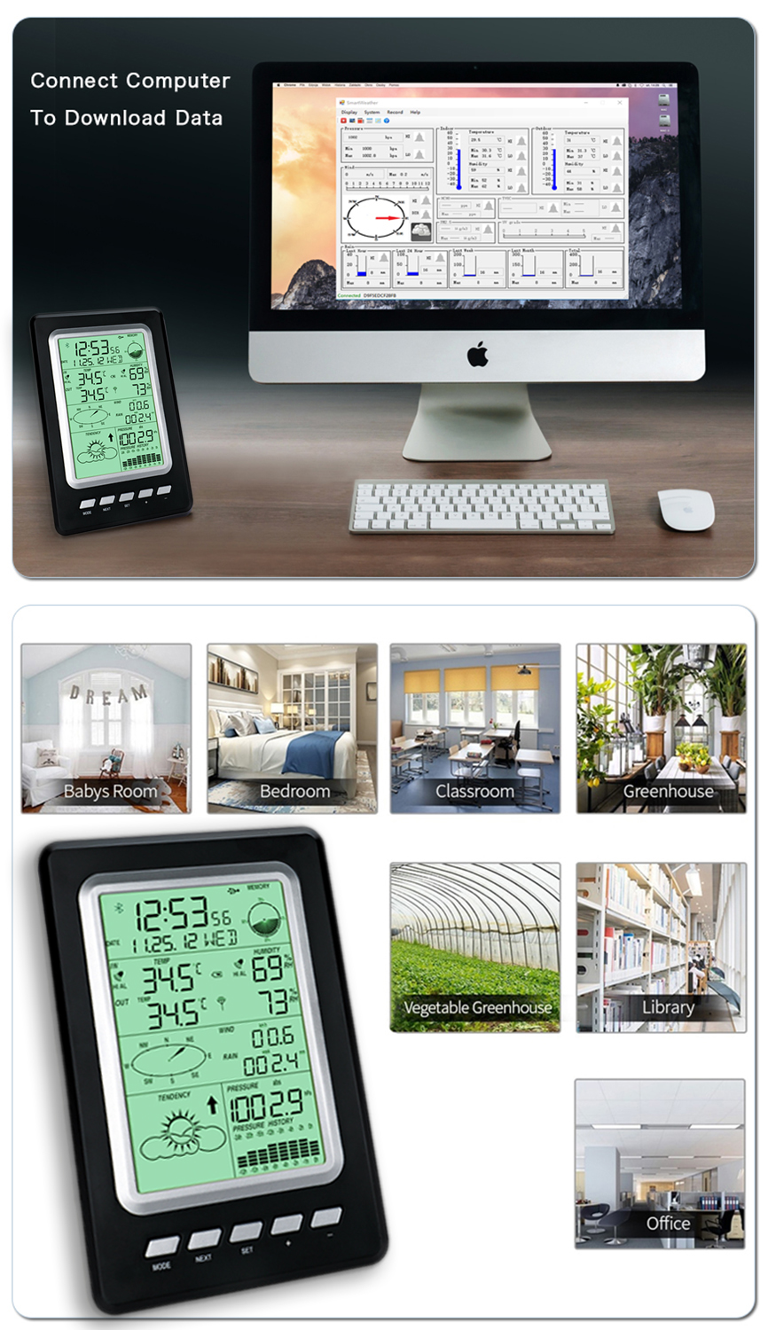Upgrade Your Greenhouse Monitoring System With This Weather Station Size 189*125*27mm
