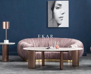 Wholesale Unique Living Room Marble Top Stainless Steel Metal Leg Modern Coffee Table from china suppliers