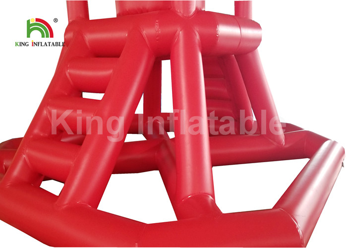 Waterproof 5 x 5 x 4.5m Lifeguard Tower Hand Painting Blow Up PVC Tarpaulin Water Toy