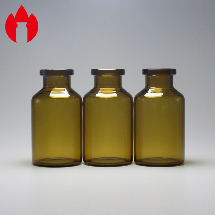 20ml Clear Or Coffee Medicinal and Cosmetic Glass Tube Bottle Vials