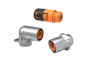 China IP67 2 Pin Waterproof Straight Connector Plug , 2 Pin Right Angle Battery Connector on sale