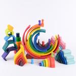 Montessori 2.5cm Natural Wooden Building Blocks For Toddlers