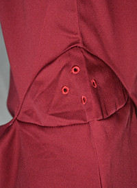 Breathable Custom Protective Work Clothing Long Sleeve Red Color Ribbing Cuff
