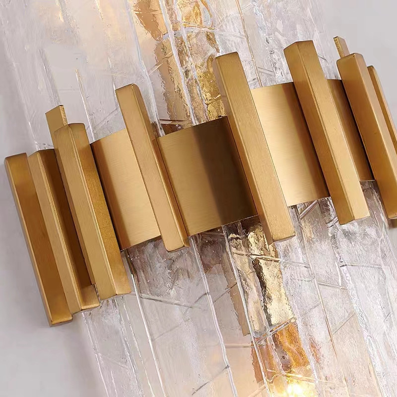 G9 LED Functional Decor Modern Crystal Wall Sconces Gold Finish