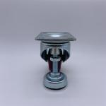 2.5 Inch Red PU Wheel Caster with Leveling Feet