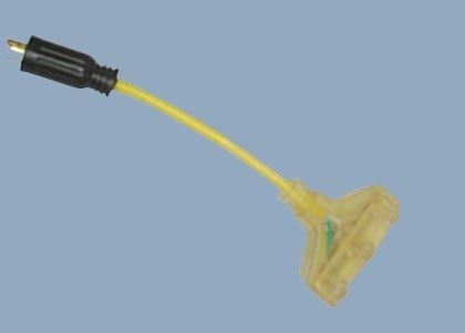 UL CUL CSA 15A 125V Twist Lock Adapter L5-15P To NEMA 5-15R Three Outlets American UL Power Cord