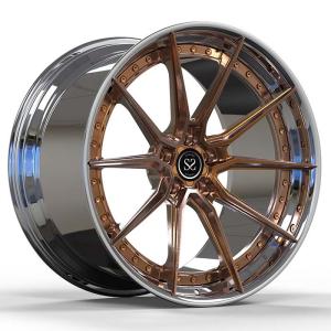 Wholesale SSJK2008 Polish Custom Spoke Style 2-PC Forged Wheels 5X114.3 from china suppliers