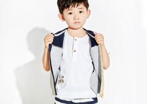 Wholesale Spring / Fall Kids Boys Clothes Boys Zip Up Hoodies Sleeveless Vest Outfits from china suppliers