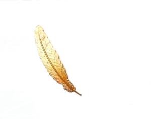 Wholesale Exquisite Feather Metal Feather Bookmark Ideal Gift Support Classical Through Carved from china suppliers