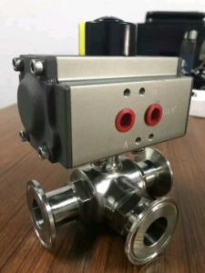 Wholesale 3 position valve actuator pneumatic 3 way ball valve with pneumatic actuator from china suppliers