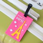 Custom 3D soft silicone luggage tag/ rubber bag tag/ pvc luggage tag