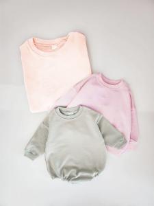 Wholesale French Terry Toddler 100% Cotton Long Sleeve Tee Shirt With 4 Colors from china suppliers