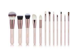 Wholesale Custom Logo Vonira Nude Pink 12pcs Cosmetic Brushes Set from china suppliers
