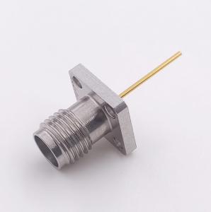 Wholesale Female 50Ohms Waterproof Coaxial Connector 40GHz 2.92mm With Flange 4 Holes from china suppliers