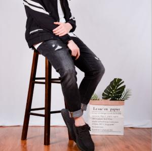 Wholesale ODM OEM Korean Version Autumn Winter Men Pants Casual Straight Mid Waist Jeans from china suppliers