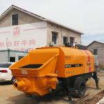 115KW Used Stationary Kawasaki Hydraulic Concrete Trailer Pump