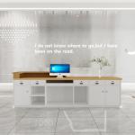 Mail packing N stainless steel cashier desk for hotel beauty salon and clothing