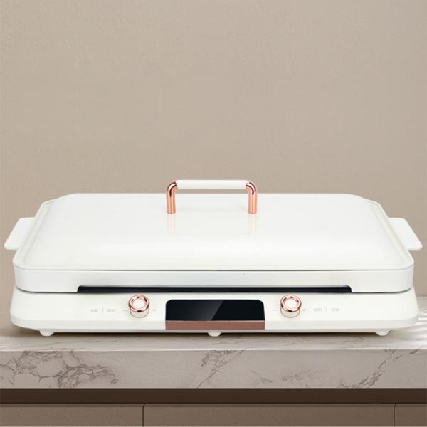 Household 2000W Electric Induction Cooker with Touch Buttons and Ceramic Glass