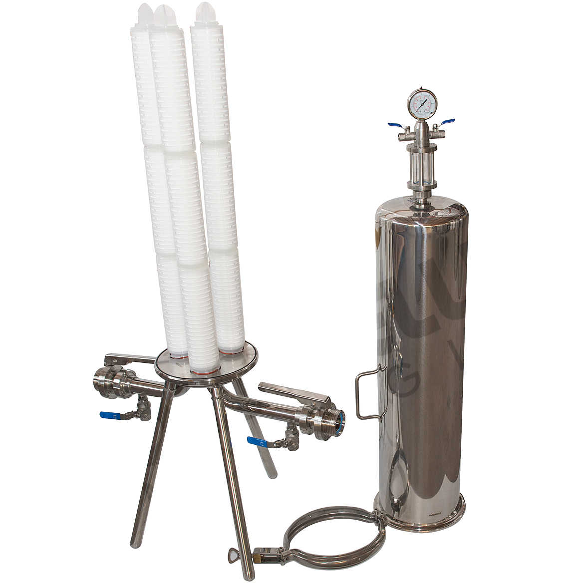 Retail Single Cartridge Liquid Filter Vessels 62KG Weight Top Choice