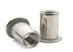 M3 M4 Stainless Steel A4 70 Small Flat Head Serrated Rivet Nuts