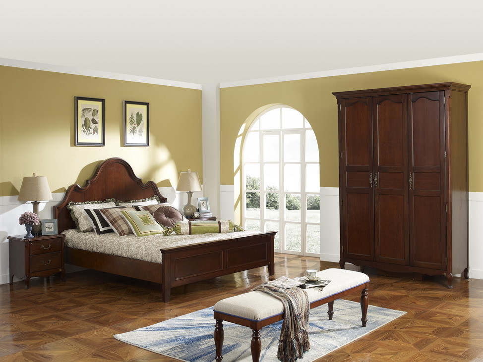 Rubber Wood made Kids/Children/Single white bedroom 1.2/1.4M small bed Space saving furniture with Study table/bookcase