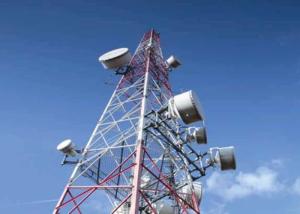 Wholesale 80m Triangle Telecom Steel Tower , Galvanized / Painted Communication Antenna Tower from china suppliers