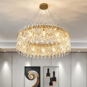 Wholesale Fancy Gold Crystal Pendant Lamp Bedroom Decorative 110lm from china suppliers