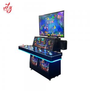 China Fish Hunter 4 Players Stand Up Fish Tables Cabinet With 55 Inch HD LG Monitor 4 Seats Fish Game Machines on sale