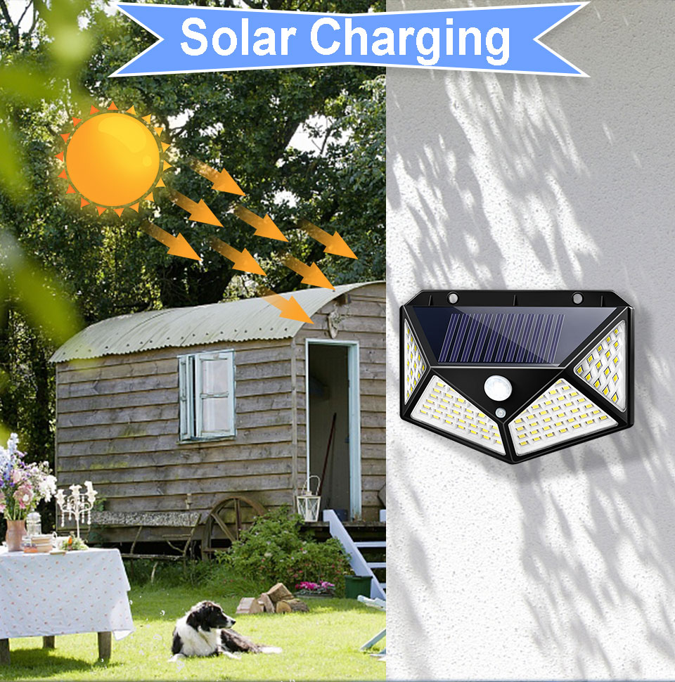 5.5V 100LED Waterproof Wall Lamps 20W 25s For Garden Parking